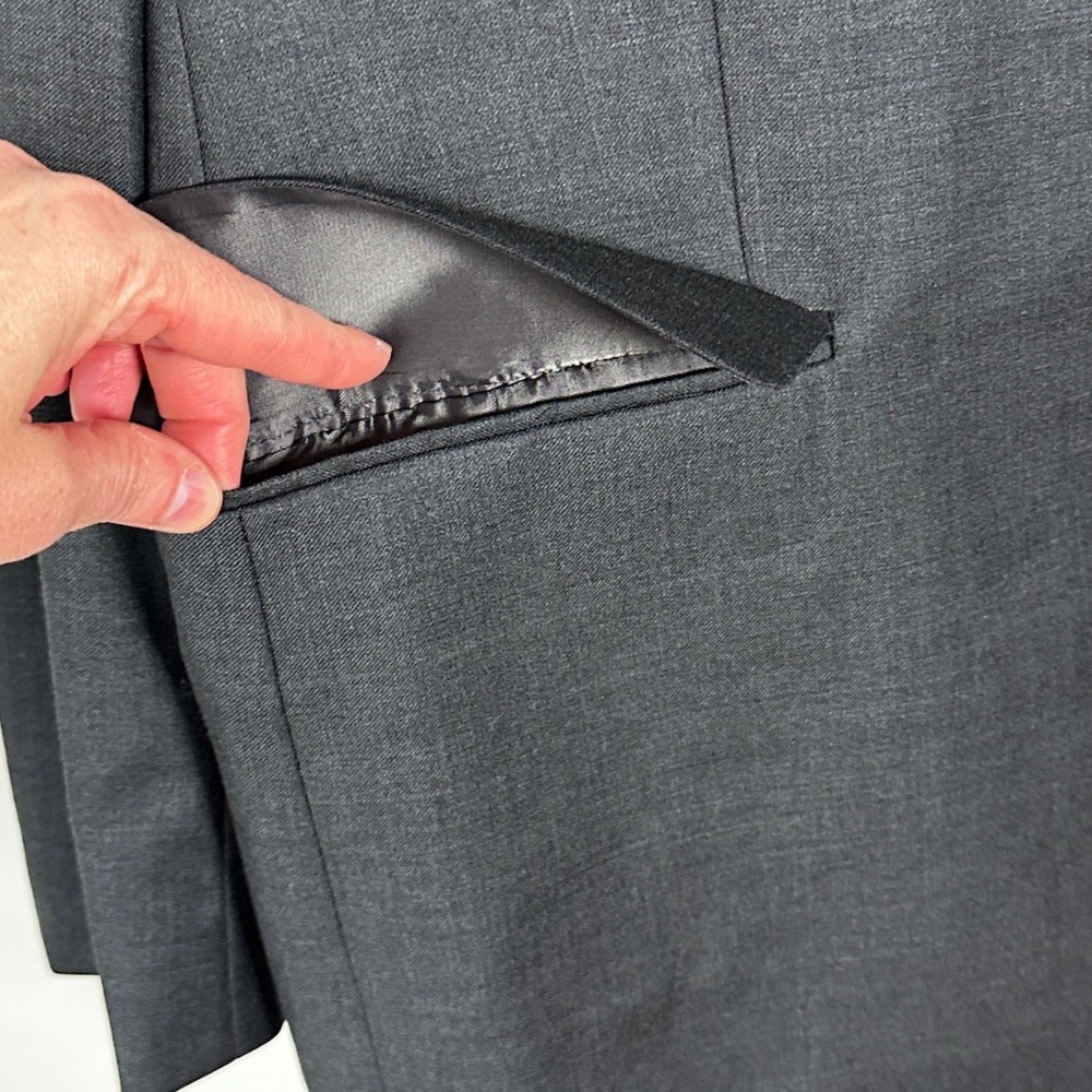 Ralph Lauren Mens Wool Blazer Sz 40R Dark Gray Professional Tailored Jacket Coat - Picture 7 of 16